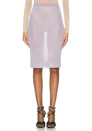 Saint Laurent Sheer Midi Skirt in Lilas Cendre - Lavender. Size M (also in ).