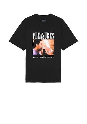 Pleasures Lick Tee in Black - Black. Size M (also in ).