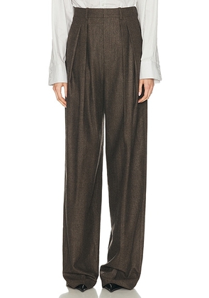 Saint Laurent Straight Leg Pant in Marron Noir - Brown. Size 38 (also in ).