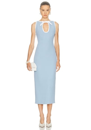 Rowen Rose Sleeveless Long Dress in Blue & White - Baby Blue. Size 36 (also in 38).
