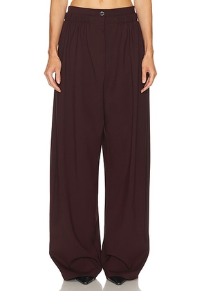Sportmax Quito Long Trouser in Wine - Burgundy. Size 6 (also in ).