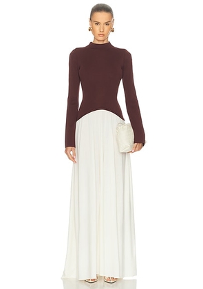 Solid & Striped The Soglio Dress in Raisin Brown - Chocolate. Size M (also in L, S).