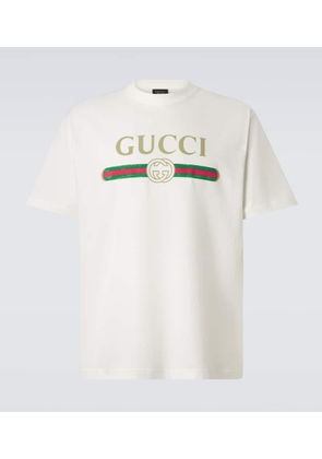 Gucci Logo cotton and silk jersey T-shirt