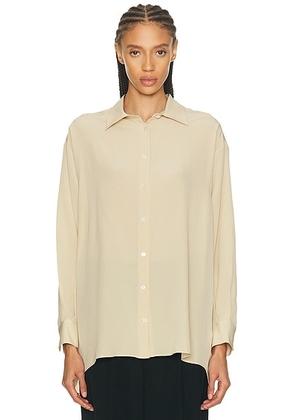The Row Luka Shirt in Butter - Beige. Size 0 (also in ).