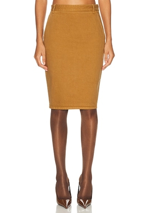 Saint Laurent Pencil Skirt in Sao Paulo Camel - Brown. Size 28 (also in ).