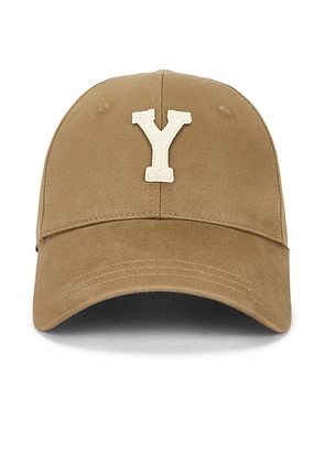Saint Laurent College Y Cap in Kaki & Ivory - Beige. Size 59 (also in ).