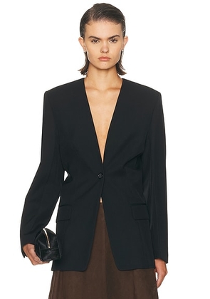 Toteme Slouch Blazer in Black - Black. Size 38 (also in ).