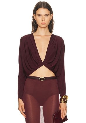SEROYA Jerome Top in Pinot - Burgundy. Size L (also in ).