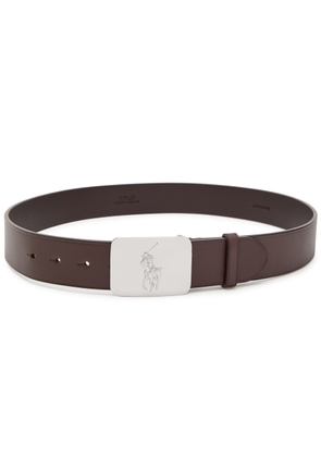 Polo Ralph Lauren Logo Leather Belt - Brown - 34 (XS)