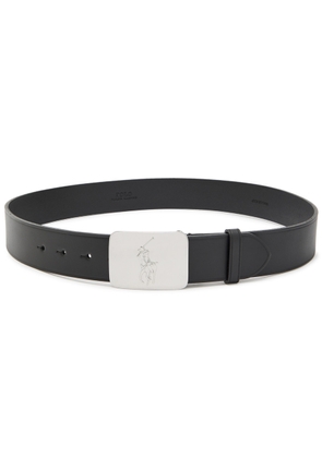 Polo Ralph Lauren Logo Leather Belt - Black - 32 (xxs)