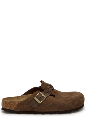 Birkenstock Boston Braided Suede Clogs - Brown - 39 (IT39/ UK6)
