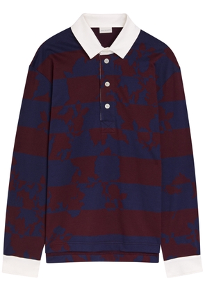 Dries Van Noten Hucho Patterned Cotton Rugby top - Burgundy - S