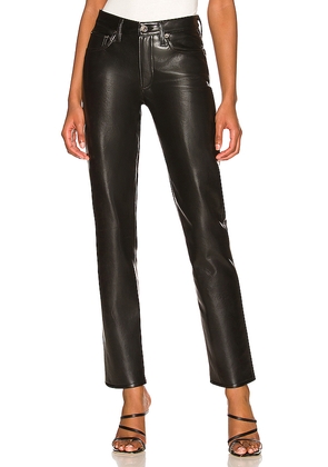 AGOLDE Recycled Leather Lyle Low Rise Slim in Black. Size 32. Also in 33.