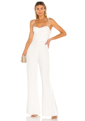 Amanda Uprichard Champagne Jumpsuit in Ivory. Size L. Also in S, XS.