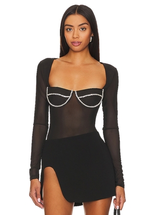 Bardot Carter Diamante Bodysuit in Black. Size XS. Also in S.