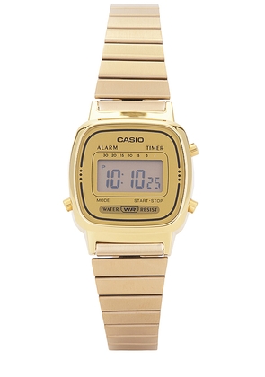 Casio LA670 Series Watch in Metallic Gold.