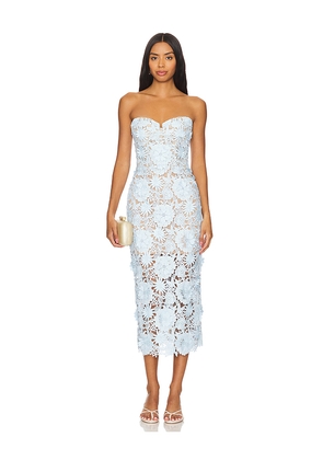 Bronx and Banco x REVOLVE Jasmine Midi Dress in Baby Blue. Size L. Also in M.