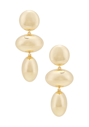 BaubleBar Mira Earrings in Metallic Gold.