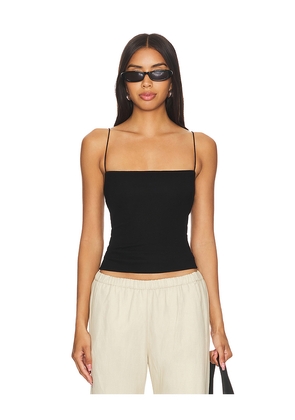 Enza Costa Silk Knit Strappy Essential Tank in Black. Size XL. Also in XS.
