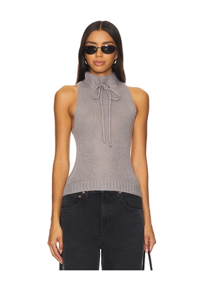 ALL THE WAYS Suki Knit Top in Grey. Size L. Also in M, S, XS.