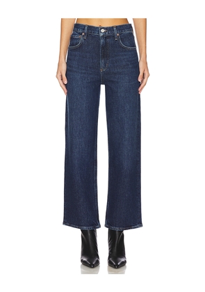 AGOLDE Ren High Rise Wide Leg Jeans in Denim-Dark. Size 24. Also in 23, 25, 30, 31, 32, 33.