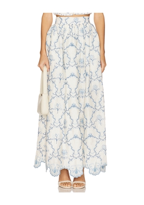 Agua by Agua Bendita Tangelo Maxi Skirt in Ivory. Size L. Also in M.