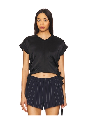 ALLSAINTS Mira Satin Tee in Black. Size S. Also in M.