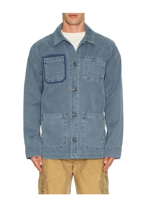 ALPHA INDUSTRIES CTN Chore Coat in Blue. Size M. Also in XL/1X.