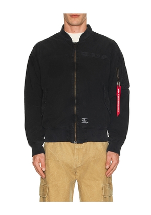 ALPHA INDUSTRIES L-2B Rip And Repair Flight Jacket in Black. Size M. Also in S.