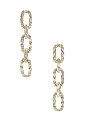 BaubleBar Nova Chain Earrings in Metallic Gold.