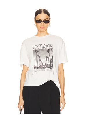 ANINE BING Louis Bing Tour Tee in White. Size L. Also in M.