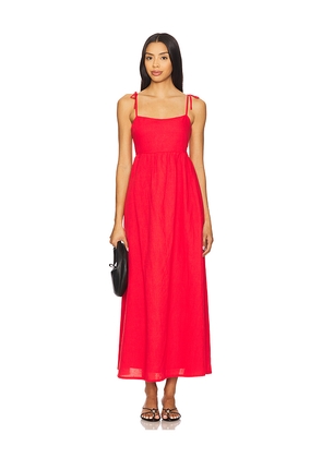 BEACH RIOT Valory Maxi Dress in Red. Size S. Also in XL, XS.