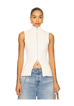 EAVES Carolyn Knit Vest in Ivory. Size S. Also in XXS.