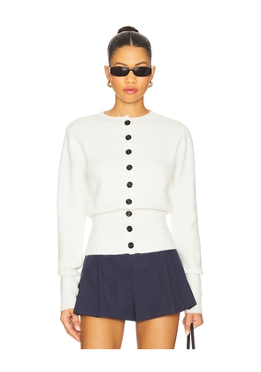 ALL THE WAYS Brittany Button Up Sweater in Ivory. Size M. Also in L, S, XS.