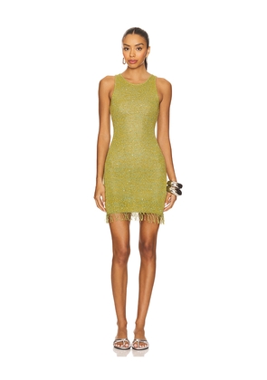 ASTA RESORT Natalia Mini Dress in Olive. Size L. Also in XL, XS.