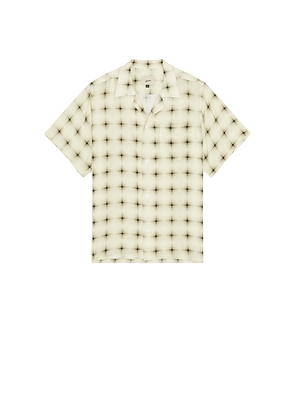 Bather Ivory Digi Plaid Camp Shirt in Beige. Size S. Also in XL/1X.