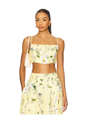 Camilla Corset Crop Top in Yellow. Size M. Also in XL.