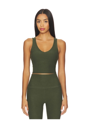 Beyond Yoga Spacedye Good Day Cropped Tank Top in Dark Green. Size M. Also in S, XL, XS.