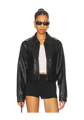 ALL THE WAYS Fianna Faux Leather Jacket in Black. Size M. Also in L, S, XL, XS, XXS.