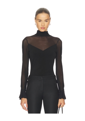 Cinq a Sept Super Stretch Lucy Top in Black. Size XL. Also in XS, XXS.