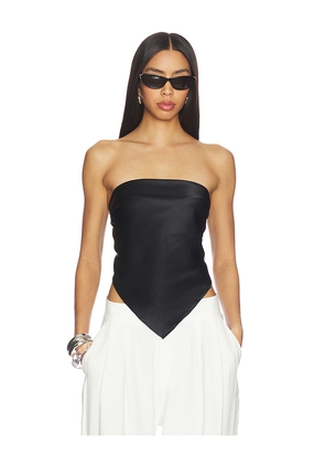 EAVES Paola Silk Scarf in Black.