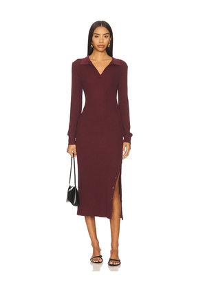 Bobi Polo With Snap Slit Dress in Burgundy. Size M. Also in S, XL, XS.