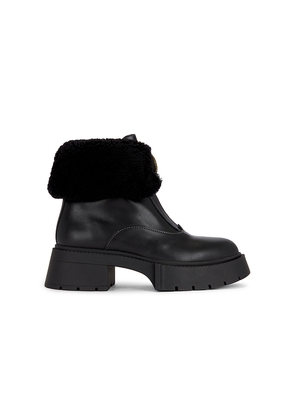 Coach Leah Platform Shearling Zip Bootie in Black. Size 6.5. Also in 7.