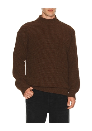 Barbour Gearstone Textured Knit Sweater in Brown. Size M. Also in S.