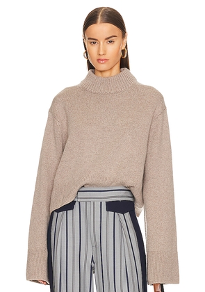 Helsa Pamelia Crew Neck Sweater in Taupe. Size L. Also in XS.