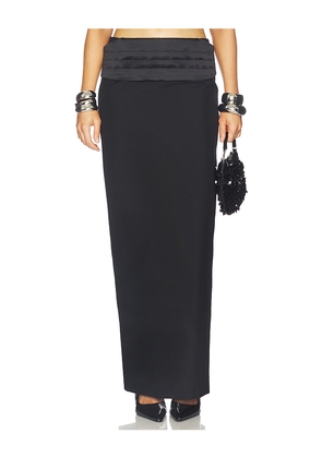 AREA Tuxedo Column Skirt in Black. Size 2. Also in 4, 6.