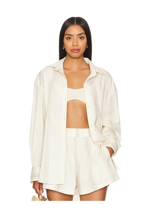 FAITHFULL THE BRAND En Vau Oversized Shirt in Cream. Size S. Also in XS.