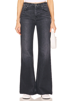 GRLFRND Jade Low Rise Relaxed Flare Jeans in Charcoal. Size 28. Also in 29, 31, 32.