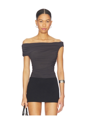 AGOLDE Sherilyn Bodysuit in Chocolate. Size M. Also in S, XL, XS.