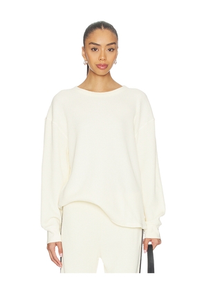 DONNI. The Thermal Crewneck in Cream. Size L. Also in M.